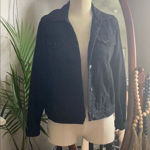 Black denim jacket